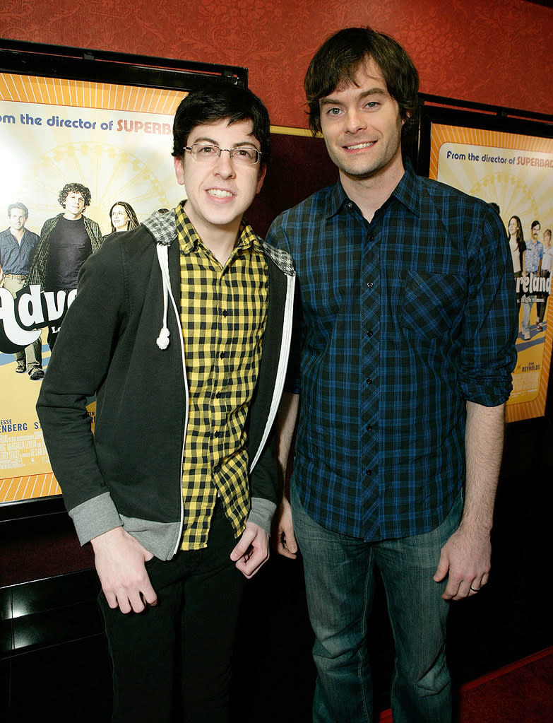 Adventureland LA Premiere 2009 Christopher Mintz Plasse Bill Hader