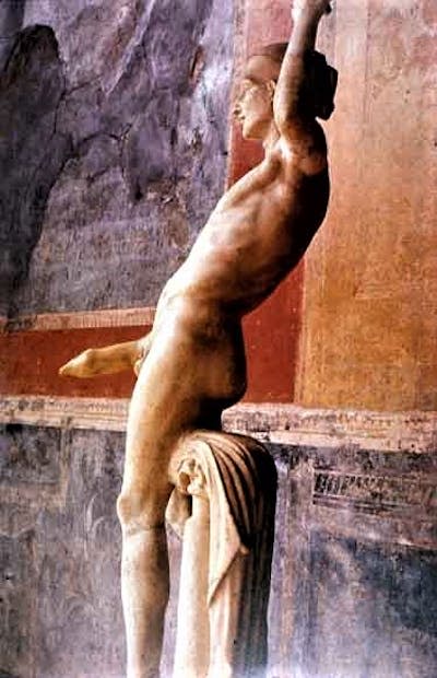 Statue de Priape, Maison des Vettii, Pompéi, Iᵉʳ siècle apr. J.-C. <a href="https://upload.wikimedia.org/wikipedia/commons/0/03/Priapus_from_the_house_of_the_Vetii%2C_Pompeii_02.jpg" rel="nofollow noopener" target="_blank" data-ylk="slk:Wikimedia;elm:context_link;itc:0;sec:content-canvas" class="link ">Wikimedia</a>