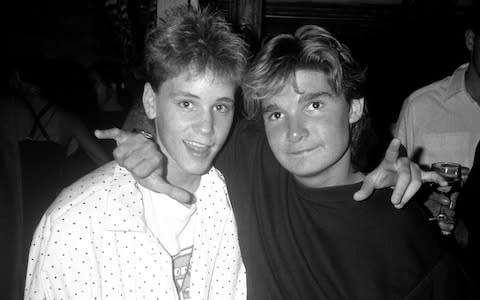 Corey Haim and Corey Feldman in August 1987, the day after The Lost Boys was released - Credit:  Sipa Press/REX/Shutterstock