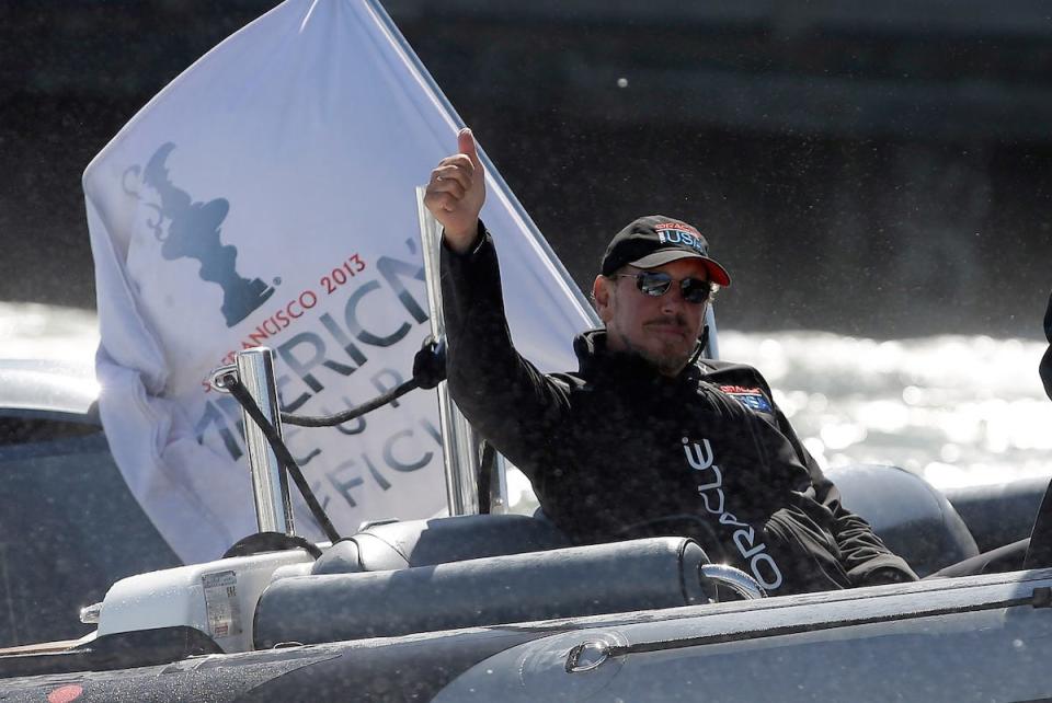 larry ellison in boat