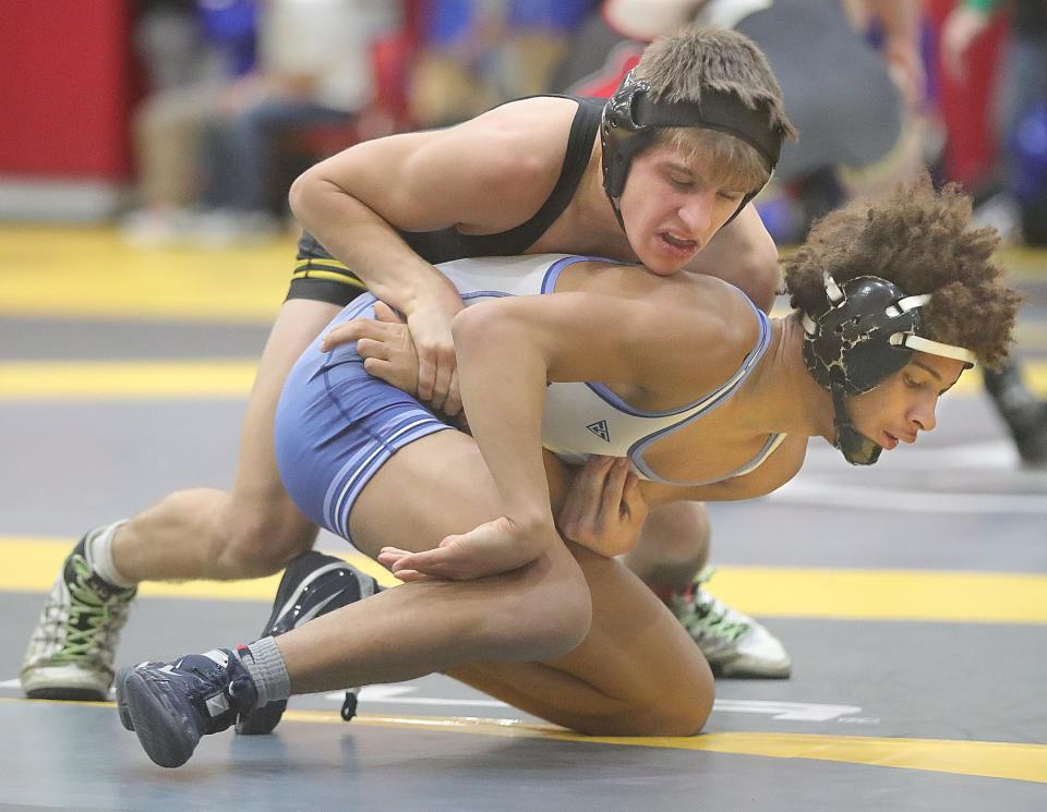 Perry's Mason Rohr is one of four semifinalists for the Panthers, who lead Brecksville after Day 1.