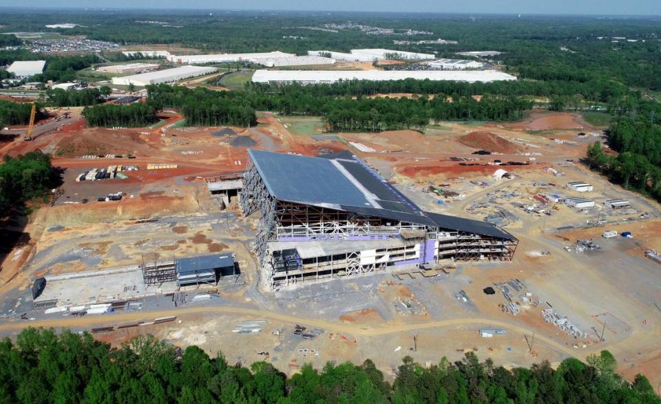 The site of what was to be the Carolina Panthers headquarters and training facility on Monday, April 25, 2022. The Carolina Panthers terminated their agreement with Rock Hill, SC to build a new team headquarters and training facility. The Panthers say that Rock Hill reneged on its contractual and financial obligations, the city of Rock Hill says that it did no such thing.