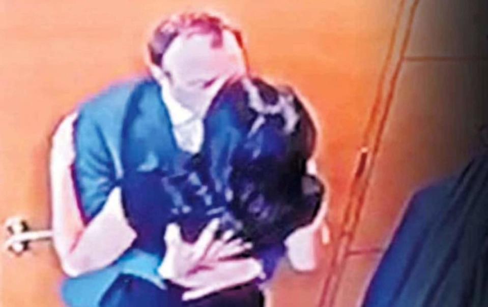 The video of Allegra Stratton laughing comes six months after this clip of Matt Hancock embracing his aide was leaked - Enterprise News and Pictures