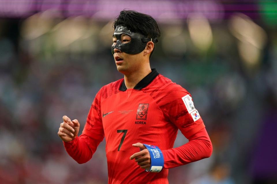 South Korea’s Son Heung-min is recovering from a fractured eye socket (Mike Egerton/PA) (PA Wire)