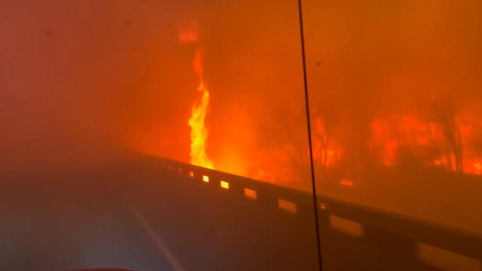 Texas firefighters struggle to contain the wildfires as they continue to spread throughout the state.