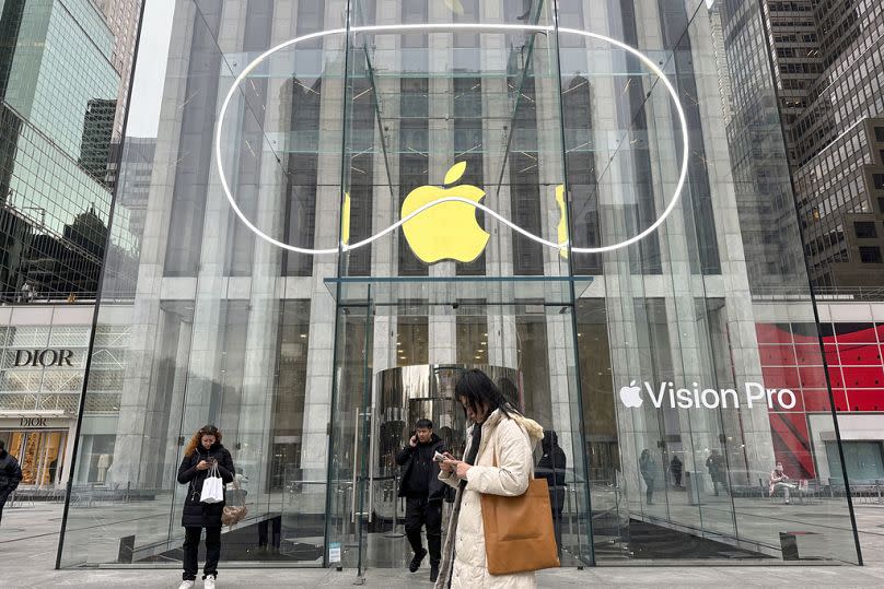 The Apple store on 5th Avenue in New York, March 2024