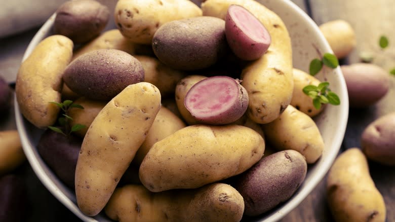 bowl of fingerling potatoes