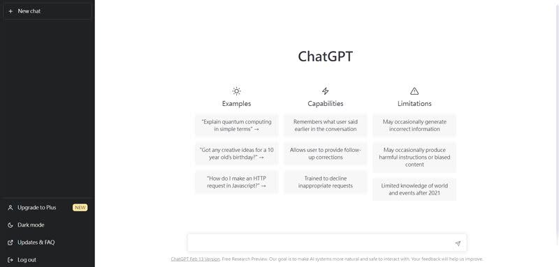 接著就可以開始使用ChatGPT（圖／翻攝自ChatGPT）