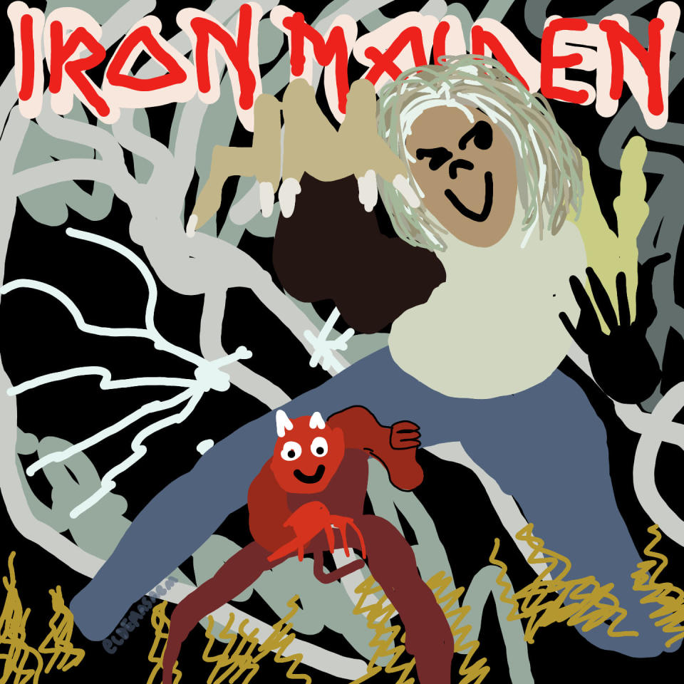 Iron Maiden art in MS Paint