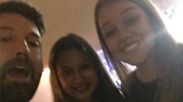 Aww, daddy daughter night! Even while embroiled in NannyGate controversy, following a split from his wife of ten years, Jennifer Garner, Ben Affleck took his two daughters, Violet, 9, and Seraphina, 6, to Taylor Swift's Los Angeles concert on Wedesday night, and fans have been posting pictures with the <em>Batman v Superman: Dawn of Justice </em> star to Instagram. <strong>WATCH: Ben Affleck Has Officially Ditched His Wedding Ring in L.A. </strong> Another fan wrote, "Just met @BenAffleck or should I say Batman at @taylorswift13 #1989WorldTour." just met @BenAffleck or should I say Batman at @taylorswift13 #1989WorldTour ☺️ pic.twitter.com/9pKWCh6G2O— Christal (@ChristallBell) August 27, 2015 <strong>WATCH: The NannyGate Diaries: A Complete Timeline of Ben Affleck's Divorce Scandal </strong> "The girls had been begging to go," a source told E! News of the family outing. "He was so excited for them." While their split hasn't stopped Ben and Jennifer Garner from putting their kids first, it appears they may be trying to move on. A day before the concert, Ben was spotted out in L.A. without his wedding ring, but just over the weekend, he was still wearing his ring while out and about with the kids, a source told ET. Violet, Seraphina, and Samuel, 3, have been staying in the family home with their dad recently while Jennifer remains in Atlanta to film her movie. She will reportedly stay in town until Friday. And speaking of "I could show you incredible things," what a cool dad Ben is to take his girl's to Taylor's EPIC 1989 World Tour! During her record-breaking five-night run in the City of Angels, Taylor has featured an absolutely star-studded lineup of guests, including Justin Timberlake, Mary J. Blige, Selena Gomez, <em>Friends</em>’ Phoebe Buffay (yes you read that right!) and many, many more. <strong>MORE: All of Taylor Swift's 1989 World Tour Guests in L.A., Ranked by Randomness </strong> 1989 Tour Forever!