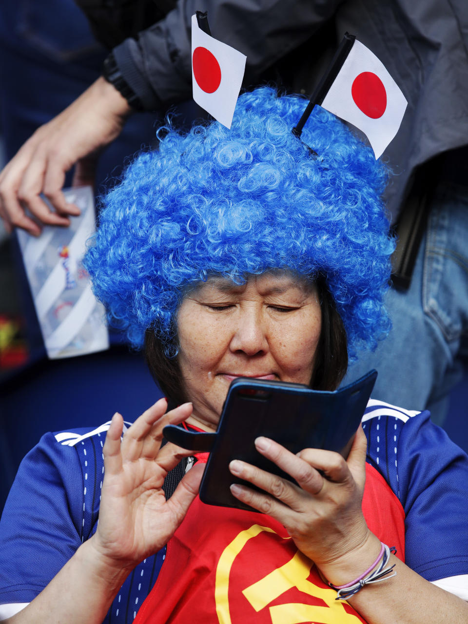 Supporters of Japan during the World Cup Women match between Japan v Argentina at the Parc des Princes on June 10, 2019 in Paris France (Photo by Eric Verhoeven/Soccrates/Getty Images)