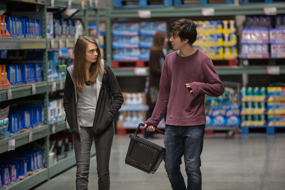 Directed by Jake Schreier • Written by Scott Neustadter and Michael H. Weber <br> <br> Starring Nat Wolff, Cara Delevingne, Justice Smith and Austin Abrams <br> <br> <strong>What to expect:</strong> We already christened "Me and Earl and the Dying Girl" the next "Fault in Our Stars," so let's call "Paper Towns" the next "Godfather" -- <a href="http://www.ew.com/article/2014/07/30/nat-wolff-paper-towns-interview" target="_blank">if Nat Wolff is to be believed</a>. Teens (and adults alike) will line up once again at the John Green Tabernacle, this time with fewer tear-drenched reactions. [<a href="https://www.youtube.com/watch?v=rFGiHm5WMLk" target="_blank">Trailer</a>]