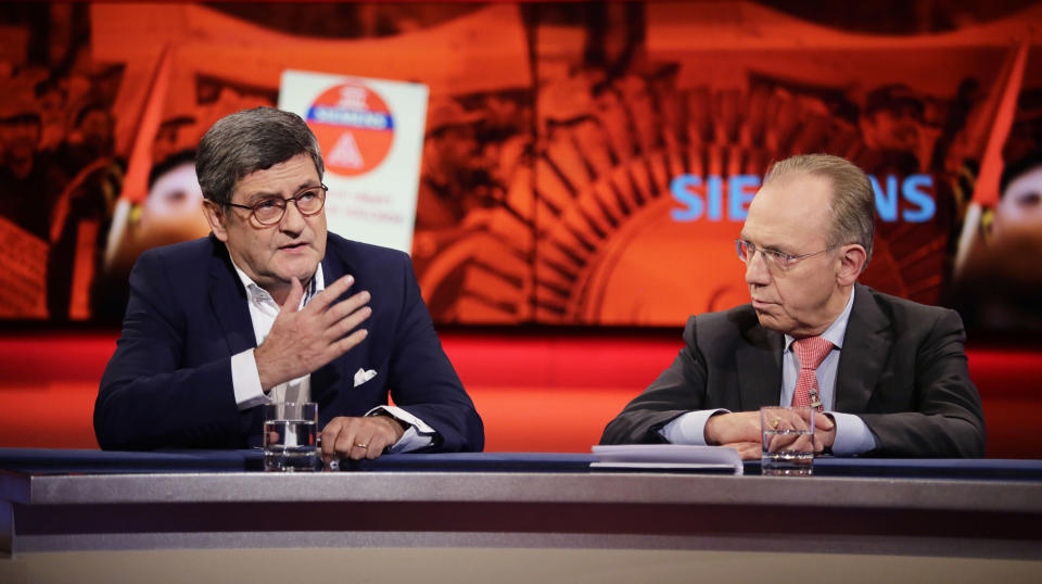 Wirtschaftsjournalist Roland Tichy (l.) während der Diskussion bei „Hart aber fair“. (Bild: WDR)