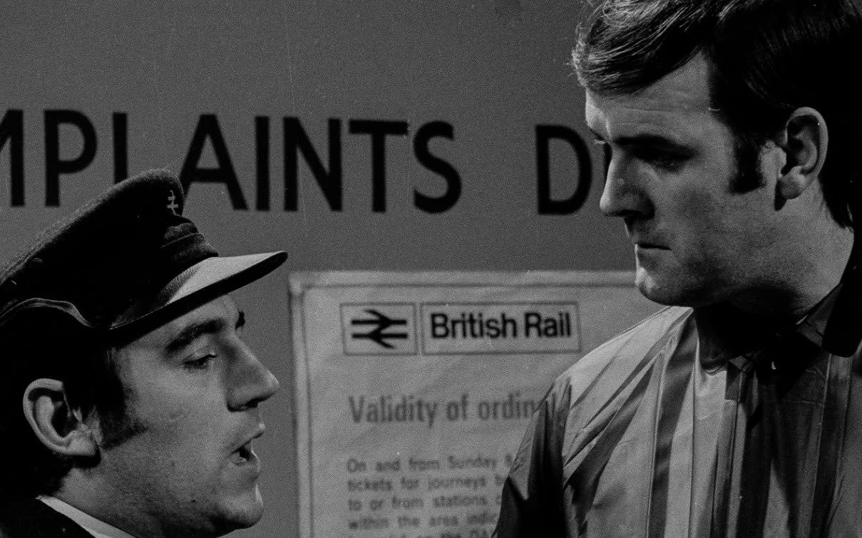 Terry Jones and John Cleese in series 1 of Monty Python's Flying Circus, 1969