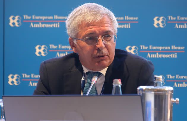 Minister  of economy and finance Daniele Franco attends during the Ambrosetti Forum “Intelligence on the world, Europe, and Italy” in Villa d’Este Cernobbio on Como lake, 5 September 2021.  
ANSA / MATTEO BAZZI (Photo: MATTEO BAZZI ANSA)