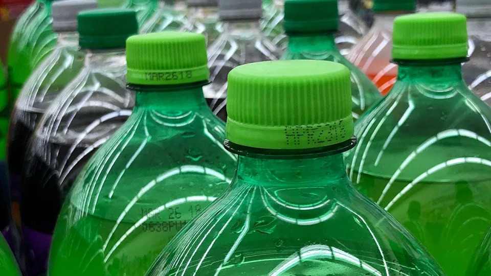 Shot of 2 liter sodas