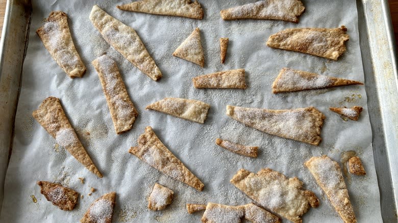 Baked pie crust scraps