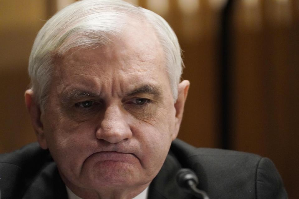 Sen. Jack Reed, D-R.I., listens during a confirmation hearing for President-elect Joe Biden’s pick for national intelligence director Avril Haines before the Senate intelligence committee on Tuesday, Jan. 19, 2021, in Washington. (Melina Mara/The Washington Post via AP, Pool)