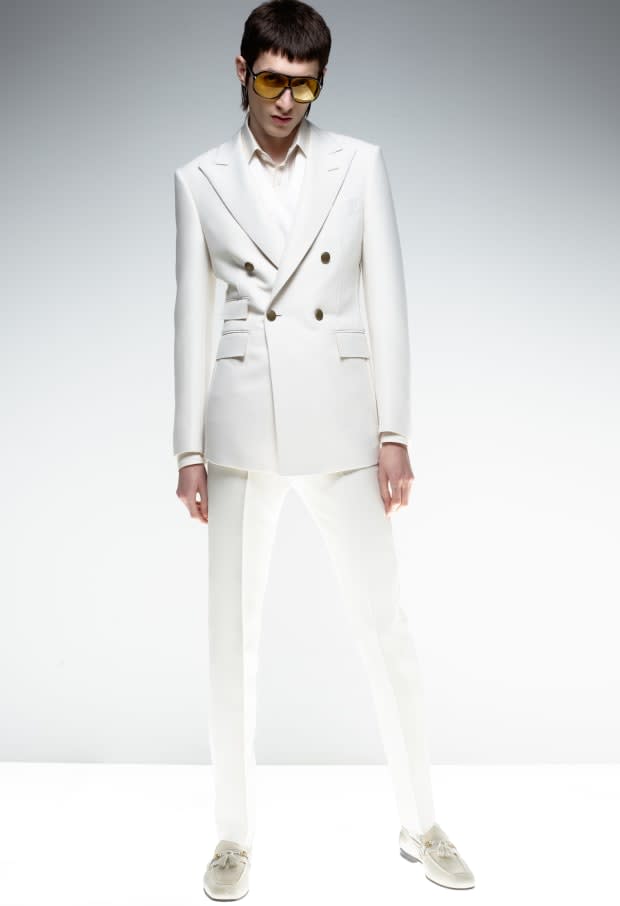 <p>A look from Tom Ford's Fall 2021 collection.</p>