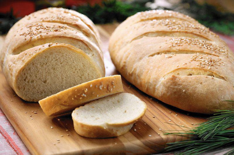 <p>If you can't break bread with your family this holiday season, do them one better by mailing them this sesame-topped crusty loaf.</p> <p><a href="https://www.thedailymeal.com/recipes/sesame-topped-sicilian-bread-recipe?referrer=yahoo&category=beauty_food&include_utm=1&utm_medium=referral&utm_source=yahoo&utm_campaign=feed" rel="nofollow noopener" target="_blank" data-ylk="slk:For the Sesame-Topped Sicilian Bread recipe, click here.;elm:context_link;itc:0;sec:content-canvas" class="link ">For the Sesame-Topped Sicilian Bread recipe, click here.</a></p>