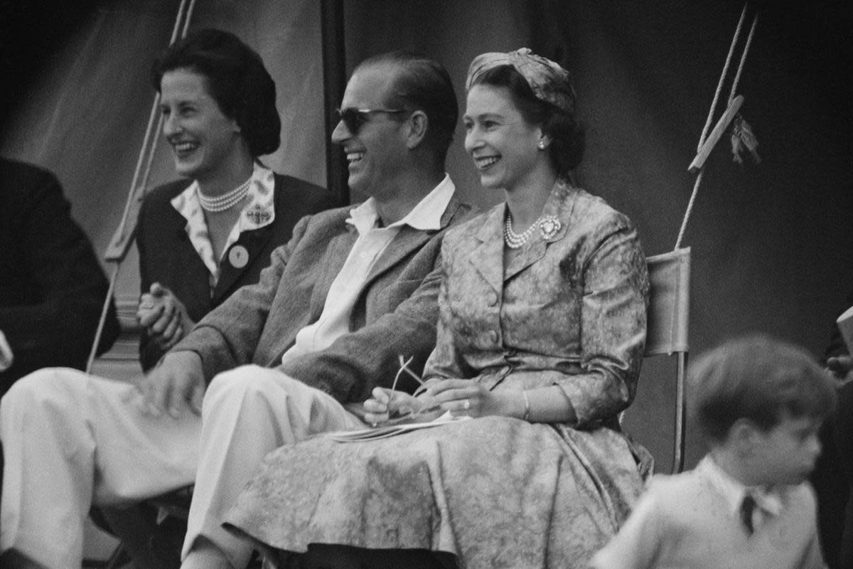 The Queen and Prince Philip at a cricket match at Highclere in 1958 (Getty)