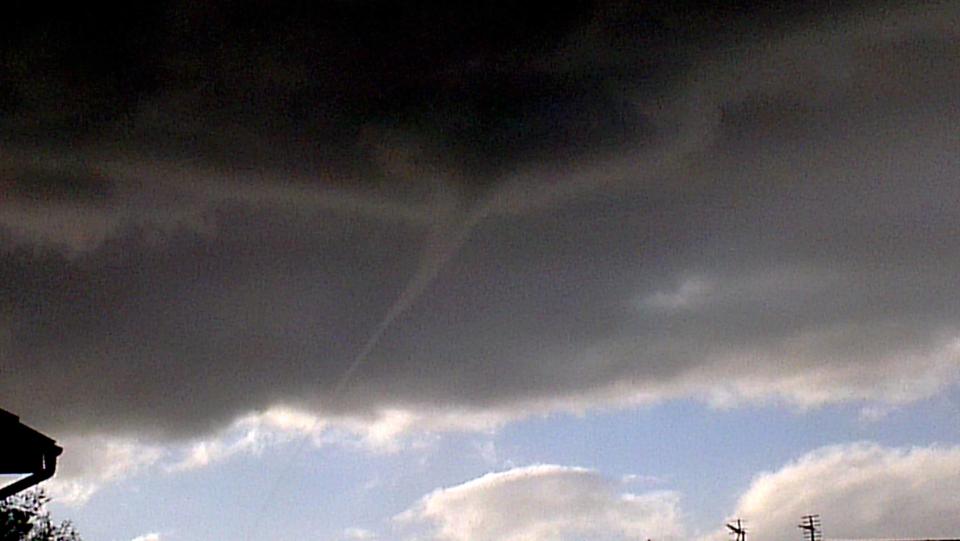 This is the moment Britain's extreme 'summer' weather took a terrifying twist. Hundreds of residents spotted this particular cloud formation as it moved up the Severn Estuary and headed inland at Clevedon, Somerset.