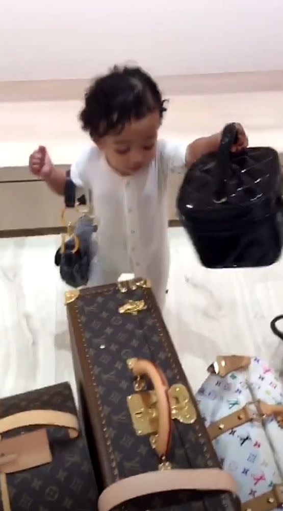 Kim Kardashian's four-year-old daughter North West steps out with a  personalised handbag… and it costs £1,095