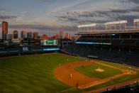 <p>A general view of the exhibition game between the Chicago Cubs and the Minnesota Twins at Wrigley Field on July 22, 2020 in Chicago, Illinois.</p>