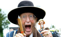 Outspoken horse racing pundit John McCririck died on 5 July after suffering from lung cancer. He had worked on BBC's <em>Grandstand</em>, ITV Sports, as well as Channel 4 Racing. Outside of his commentating career, McCririck also had a memorable appearance in <em>Celebrity Big Brother</em> in 2005. (Photo by Michael Cole/Corbis via Getty Images)