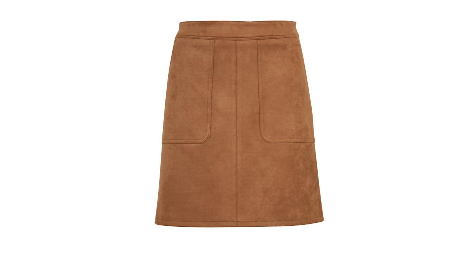 Suedette Mini A-Line Skirt 