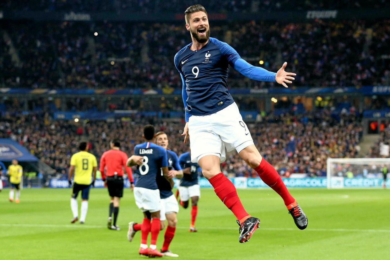 Avec 57 buts en 131 matchs, Olivier Giroud est le meilleur marqueur de l'histoire en équipe de France.  - Credit:James Marsh/BPI/Shutter/SIPA / SIPA / James Marsh/BPI/Shutter/SIPA