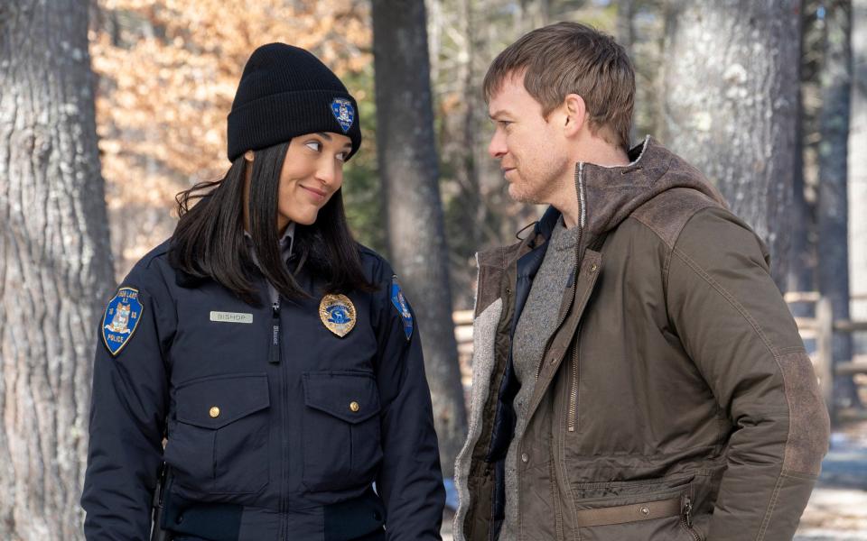 Julia Jones and Michael C Hall - Seacia Pavao/Showtime via AP