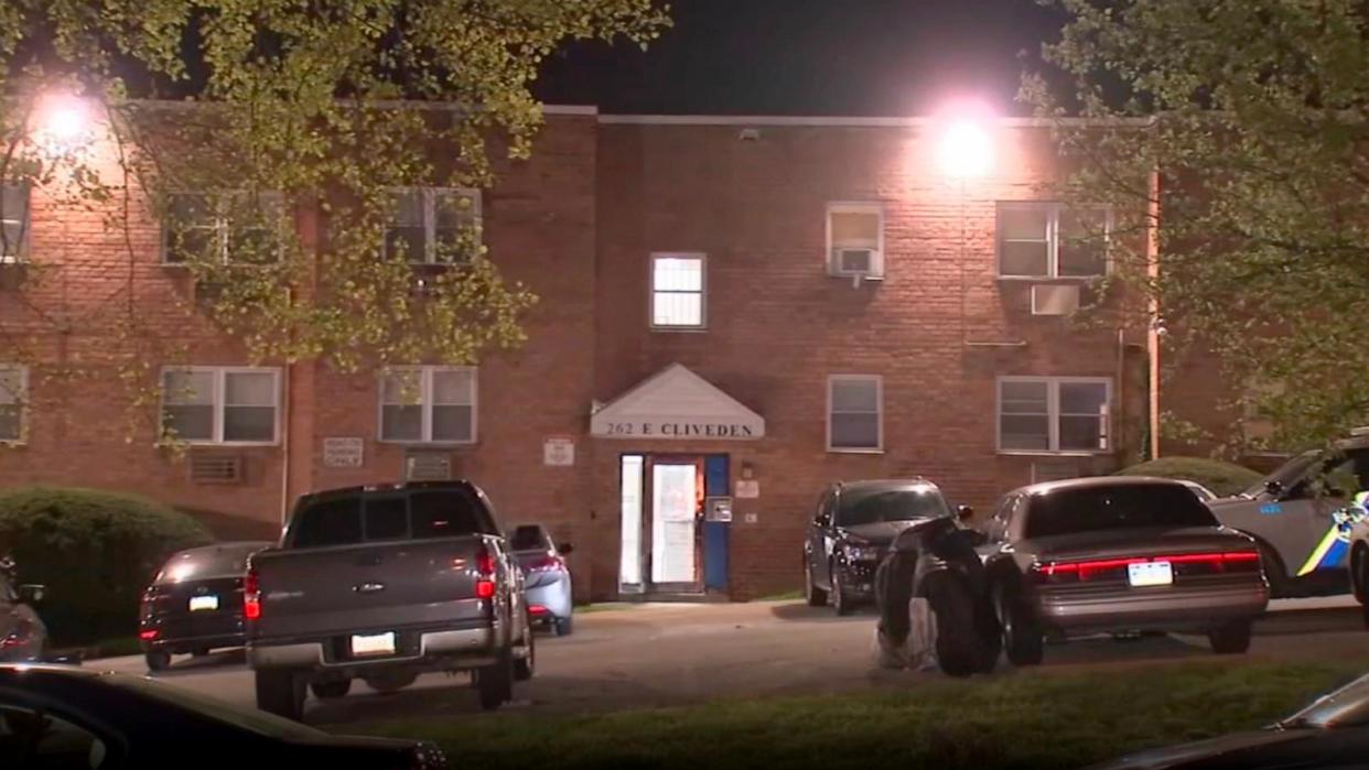PHOTO: Police respond to a shooting at the Cliveden Apartments in Philadelphia, April 16, 2024. (WPVI)