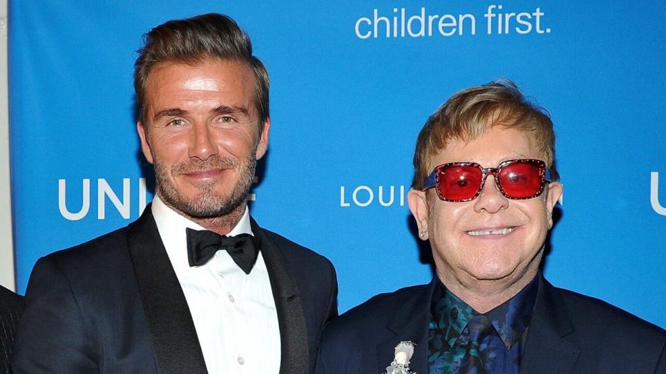 The Beckhams have been enjoying the summer with Elton John and David Furnish.