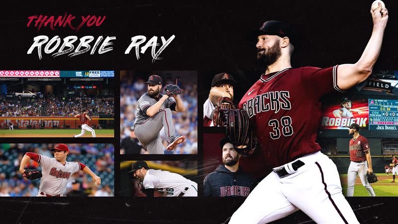 雷恩（Robbie Ray）是本季單場掉最多分卻拿下勝投的投手。（圖／翻攝自響尾蛇推特）