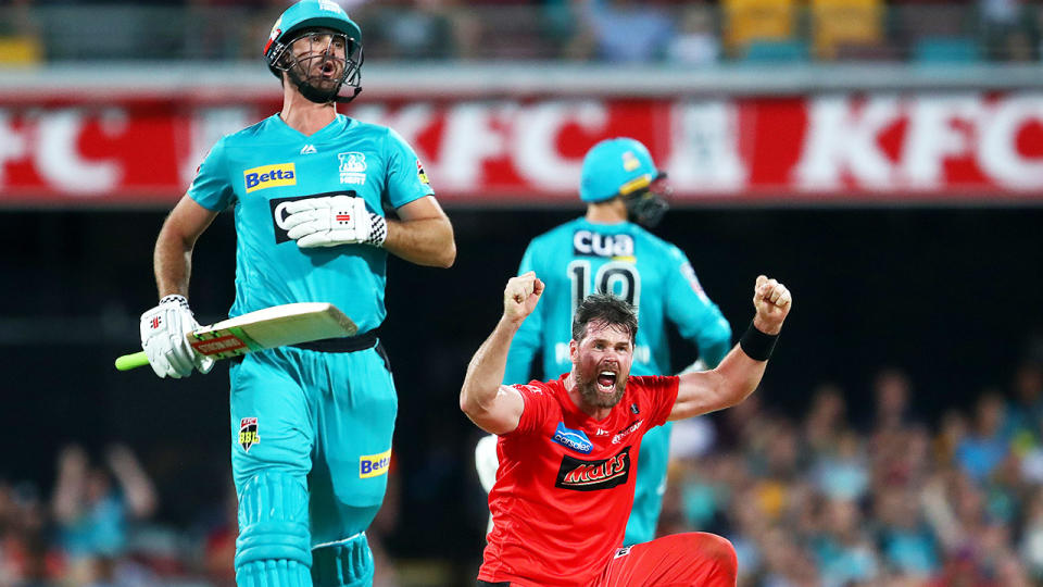 Daniel Christian, pictured here celebrating the wicket of Ben Cutting.