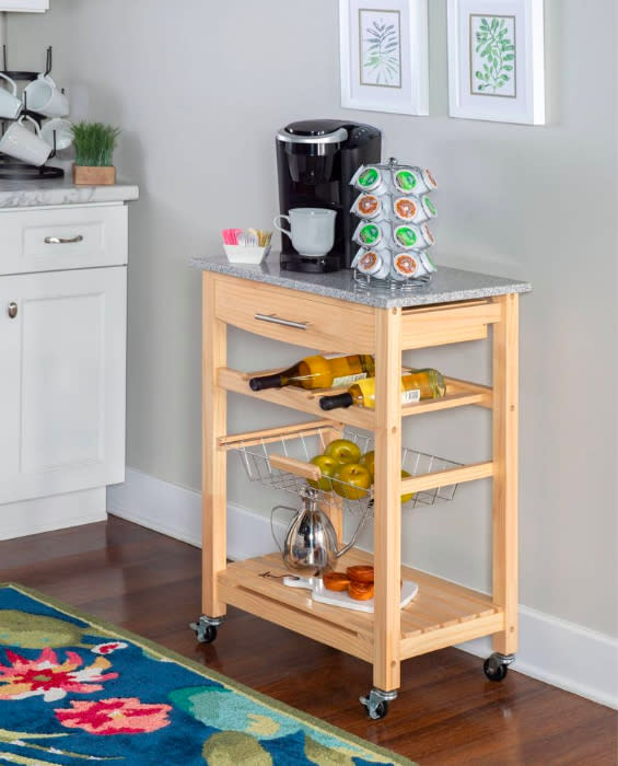 The kitchen island in natural