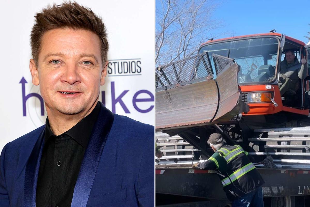 Jeremy Renner Celebrates His Snowplows Return After Accident Finally Making Her Way Home