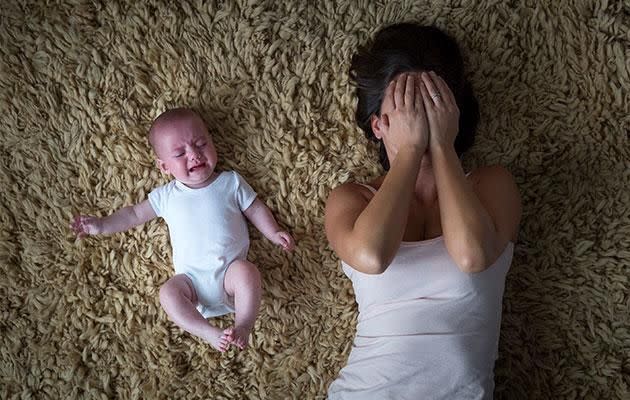 Looking after a baby can be very stressful for new mums. Photo: Getty Images