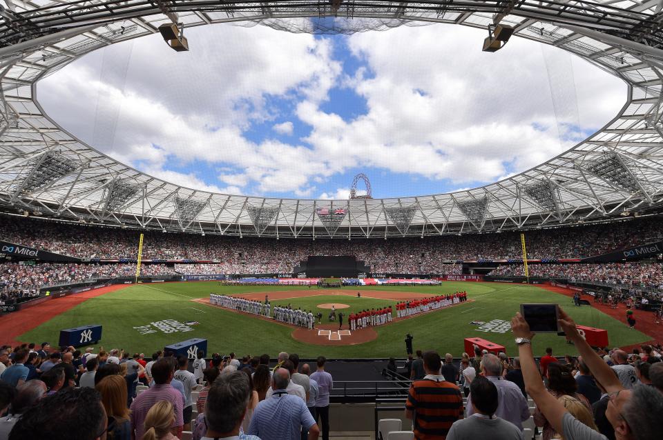 Fans pack London Stadium for the inaugural game of MLB's London Series between the New York Yankees and Boston Red Sox on June 30, 2019.