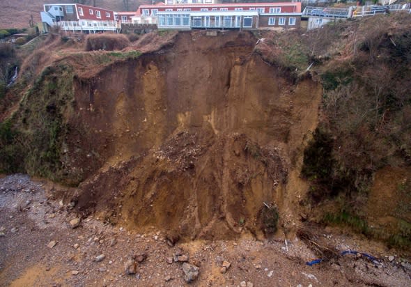 Care home left teetering on edge of cliff after Jersey landslide