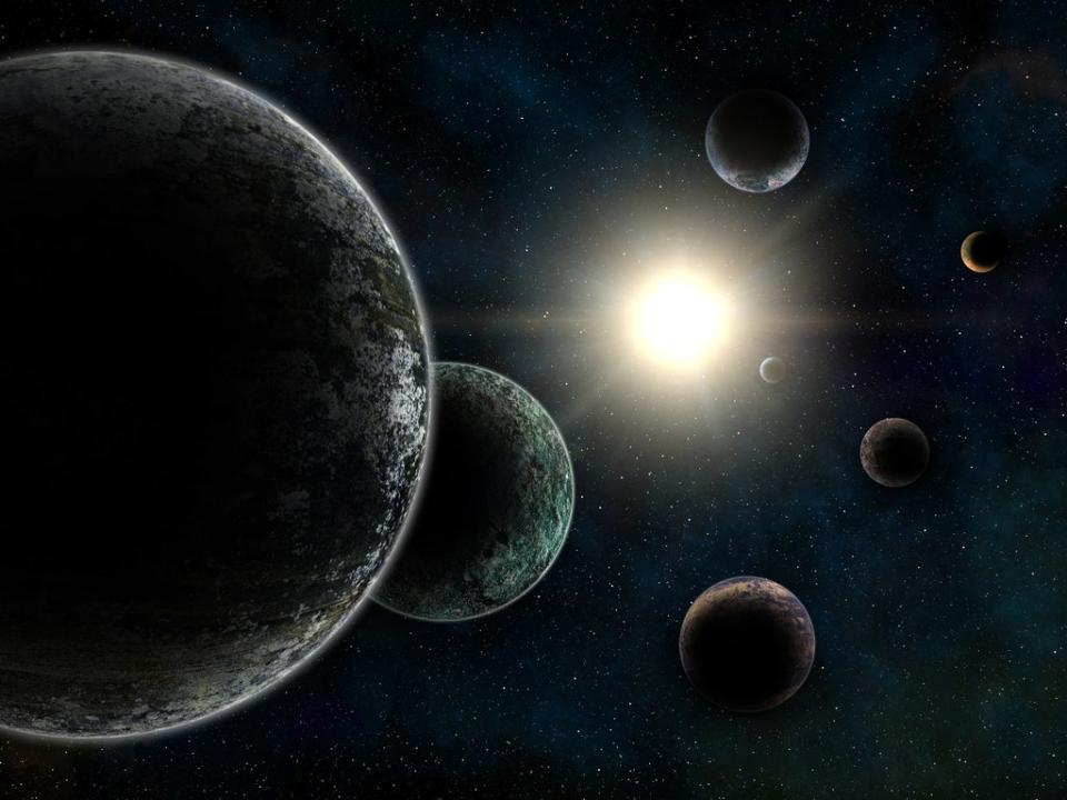 An artist’s conception of exoplanets, planets around distant stars (Getty Images/iStockphoto)