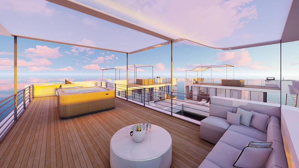 The rooftop Jacuzzi. - Credit: Arkhaus