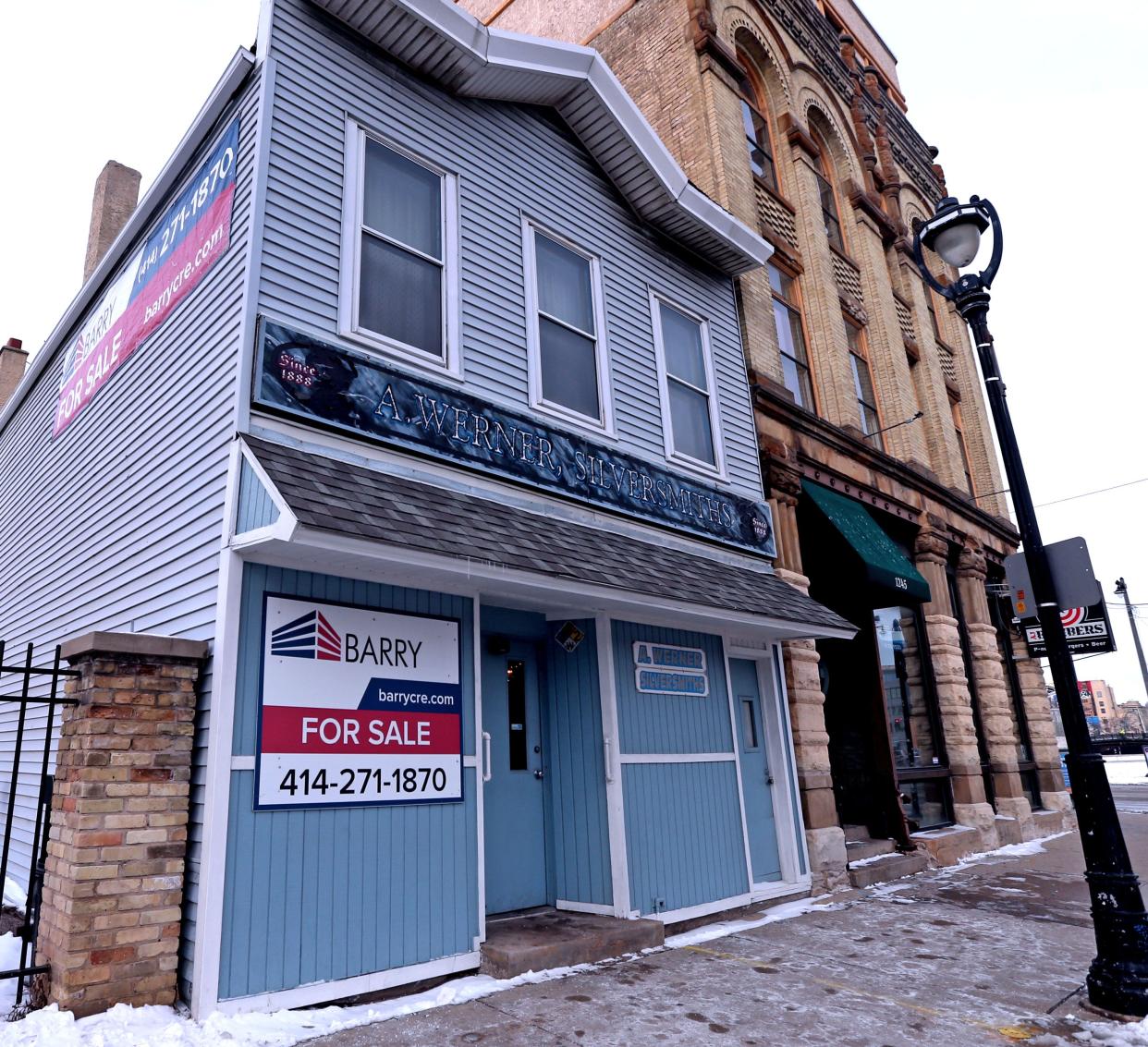 The former A. Werner Silversmiths building has been sold and will become a tavern. It was an outlier within the Water Street nightlife area which operates between Knapp Street and Highland Avenue in downtown Milwaukee.