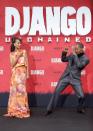 BERLIN, GERMANY - JANUARY 08: Kerry Washington and Jamie Foxx attend 'Django Unchained' Berlin Premiere at Cinestar Potsdamer Platz on January 8, 2013 in Berlin, Germany. (Photo by Sean Gallup/Getty Images for Sony Pictures)