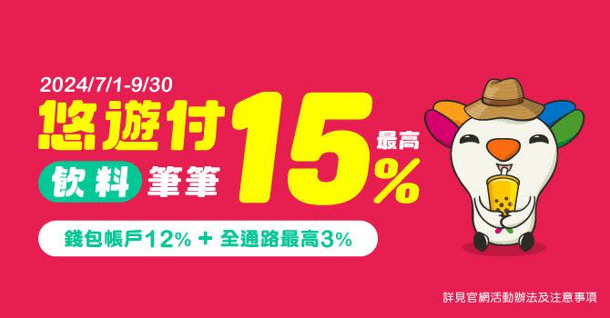 悠遊付則祭出指定飲料品牌每筆享12%回饋。（圖／業者提供）