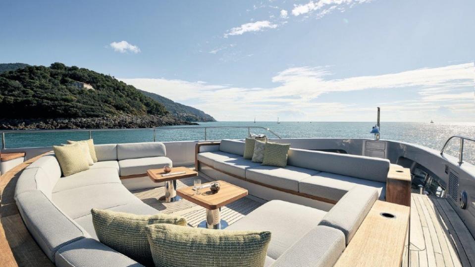 Rebeca is Benetti's new Oasis 40M superyacht with a 900-square foot open stern area.