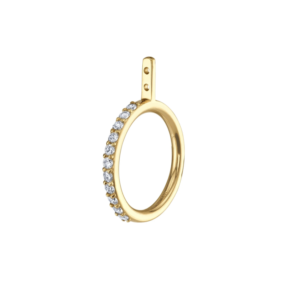 8) 14k Yellow Gold Hoop Earring Jacket