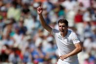 Britain Cricket - England v Pakistan - Third Test - Edgbaston - 7/8/16 England's Chris Woakes celebrates taking the wicket of Pakistan's Sarfraz Ahmed Action Images via Reuters / Paul Childs