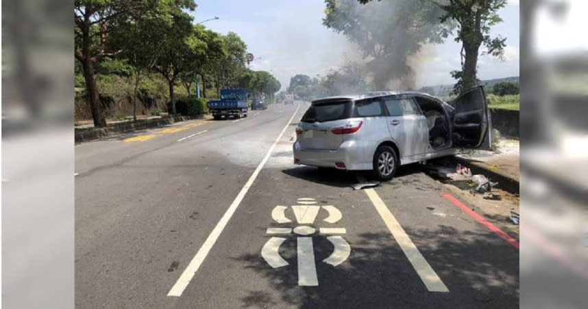 桃園楊梅死亡車禍1人送醫不治。（圖／翻攝畫面）